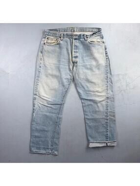 Levis 501 Vintage 80s Redline Selvedge USA XX Jeans Light Wash 40x32 Act 36x28
